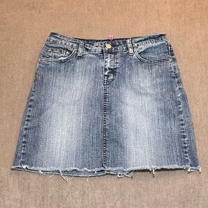 Vintage Bubblegum Blue Denim Mini Skirt